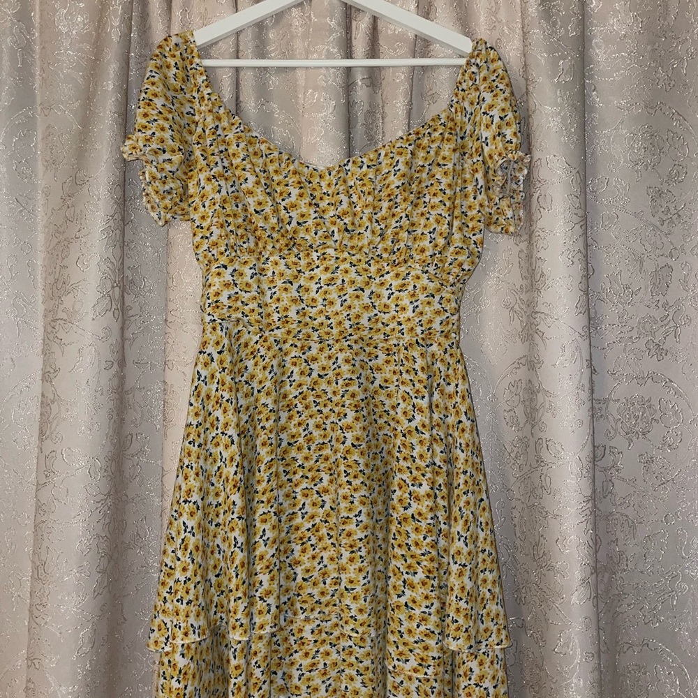 Floral Yellow Dress